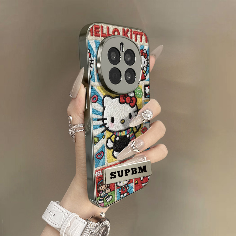 围巾kt猫适用于荣耀Magic8手机壳magic7新款6卡通网红x60i可爱x50gt女40高级GTPro支架全包防摔小羊皮保护套,淘宝优惠券,粉丝福利购,淘宝优惠卷