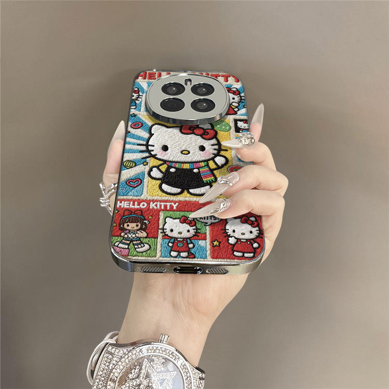 围巾kt猫适用于荣耀Magic8手机壳magic7新款6卡通网红x60i可爱x50gt女40高级GTPro支架全包防摔小羊皮保护套,淘宝优惠券,粉丝福利购,淘宝优惠卷