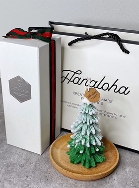 Hanaloha原香制造圣诞树雪松香氛蜡烛特别款香薰圣诞礼物创意造型