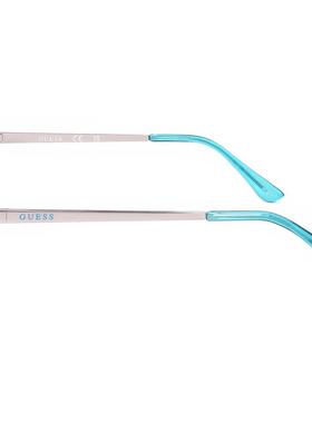 代购GUESS女士太阳镜防紫外线镜面反光轻便清晰视野圆形金属银色