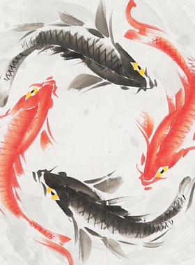 手绘风景花鸟人物国画定制