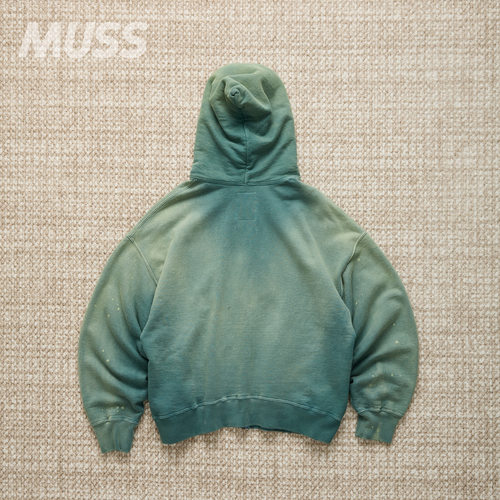现货 BOWWOW ARMY ZIP HOODIE AGED日产渐变水洗破坏拉链卫衣25AW - 图0