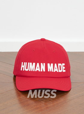 HUMANMADE斜纹棉植绒字母棒球帽