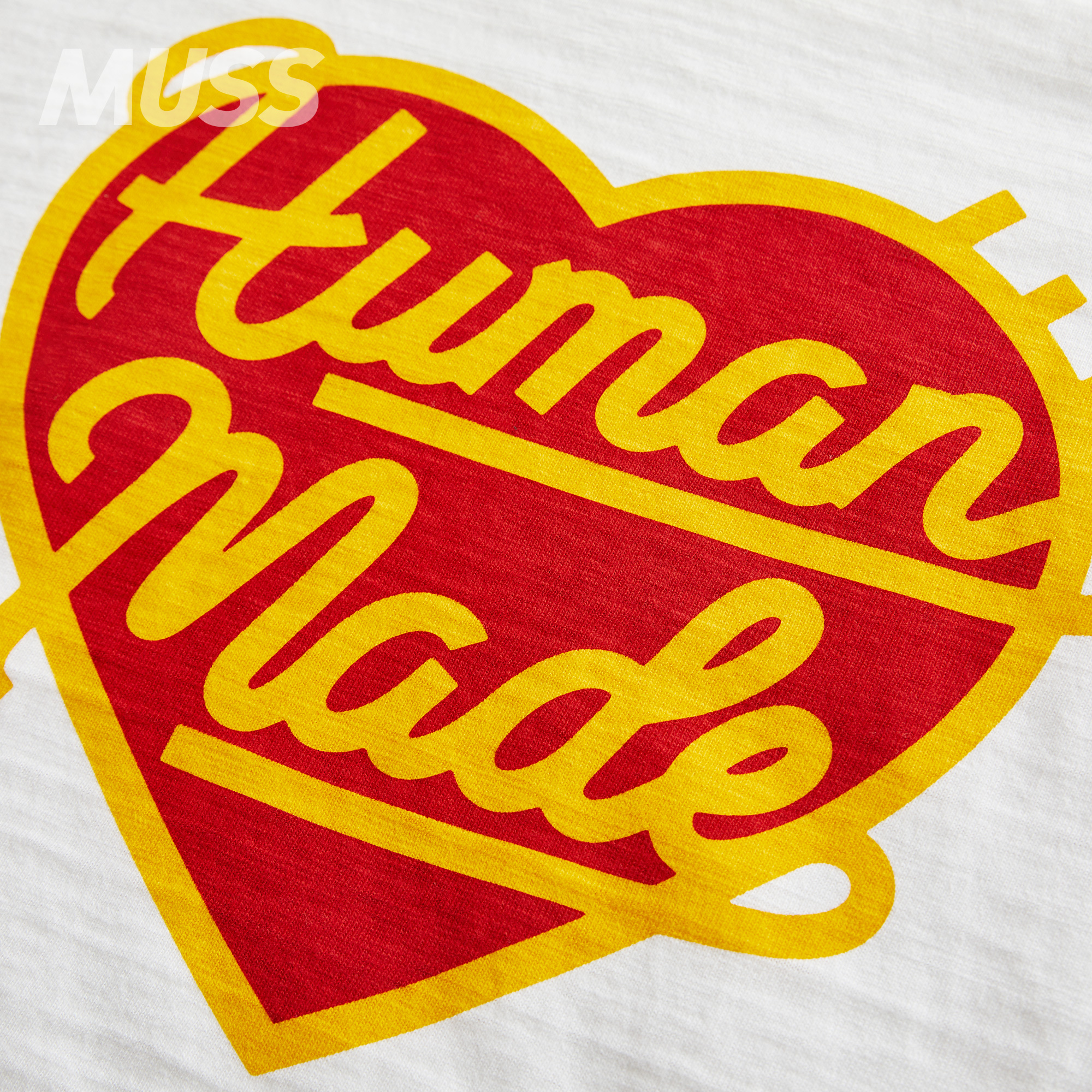 现货 HUMAN MADE HEART BADGE TEE日产竹节棉爱心字母短袖T恤24SS-图3