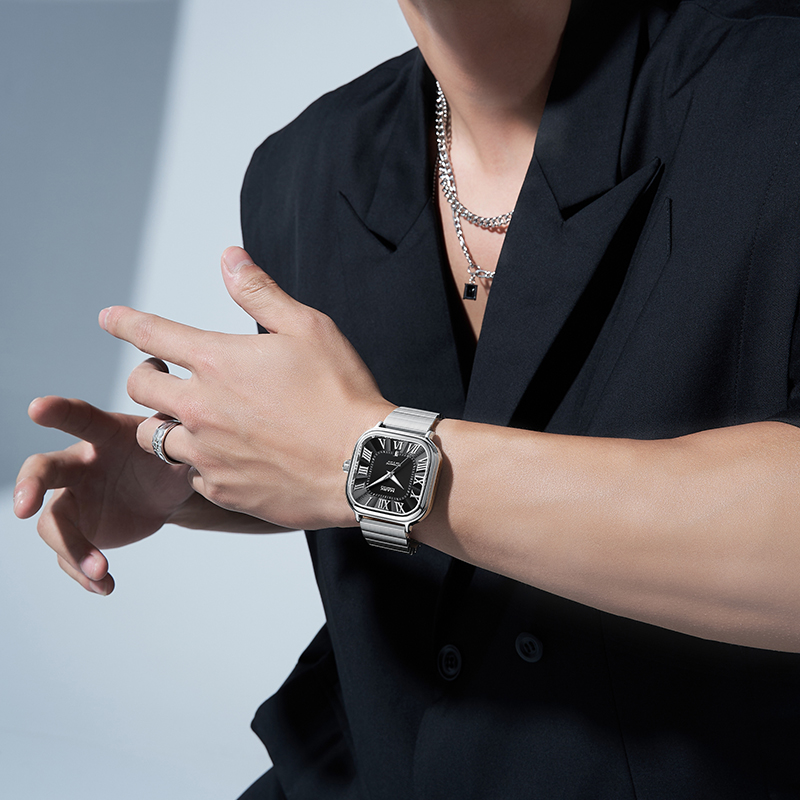 马克华菲手表男士方形全自动机械表品牌防水陀飞轮镂空潮男款十大