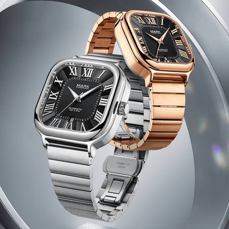 马克华菲手表男士方形全自动机械表品牌防水陀飞轮镂空潮男款十大