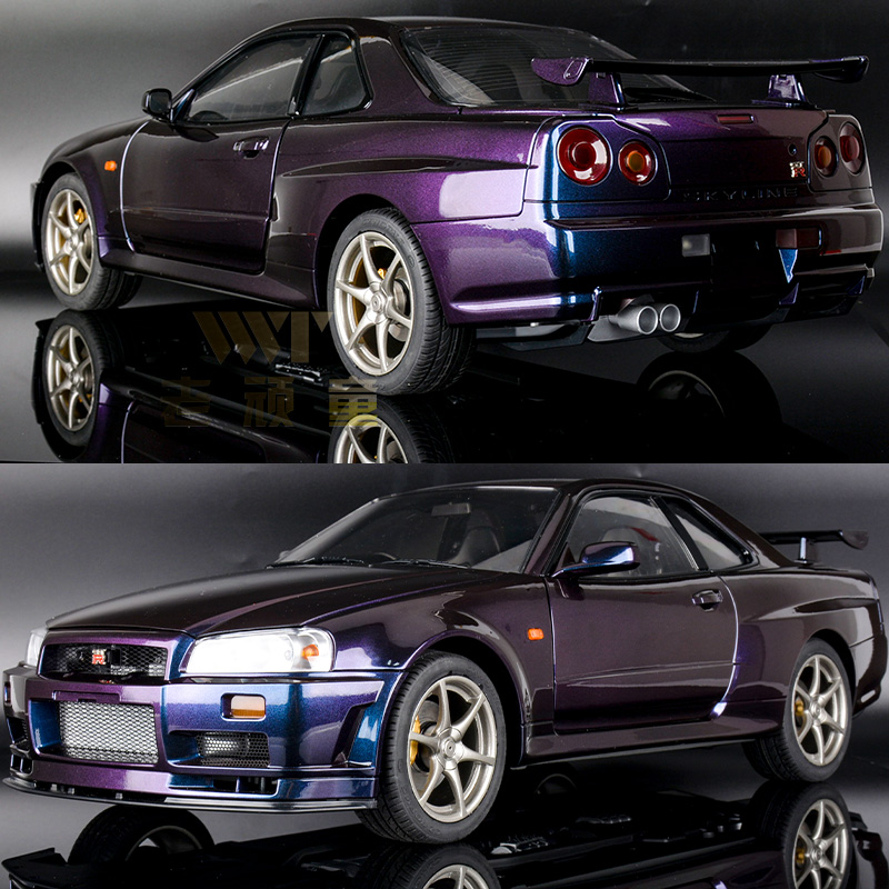 Capo 1/8 日产尼桑GTR R34 遥控漂移平跑模型车 全金属十周年限量 - 图1