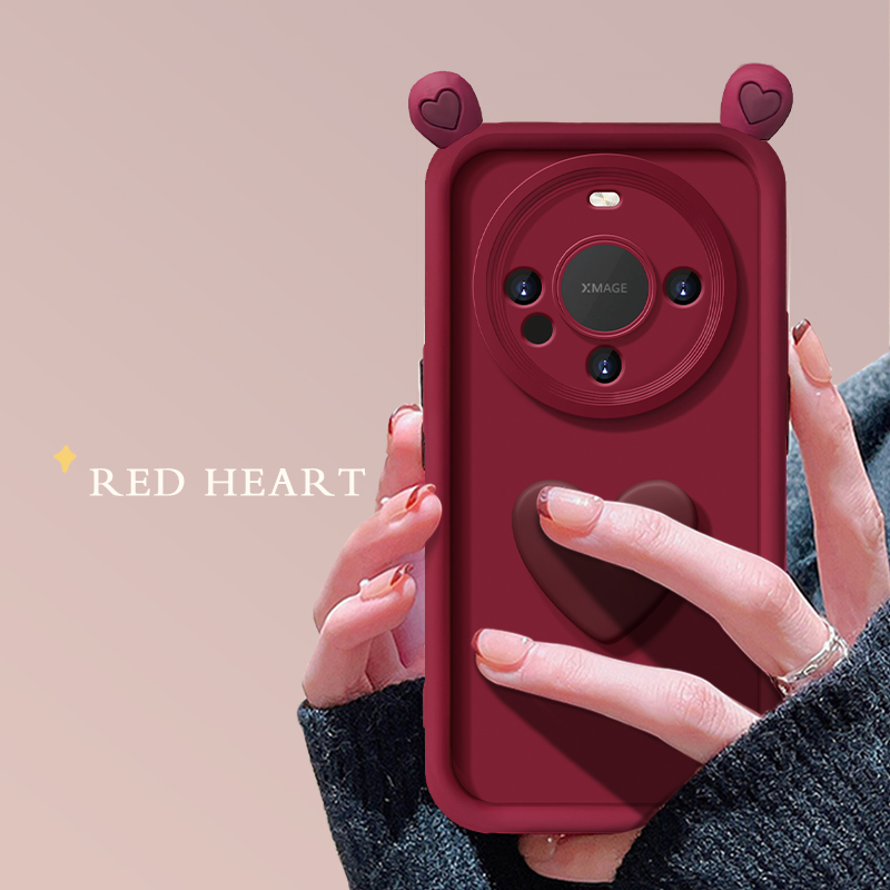 适用华为mate70pro手机壳红色2025新年女款荣耀300/200/100菱格爱心蝴蝶结mate60/30磨砂p50防摔nova13/12/7