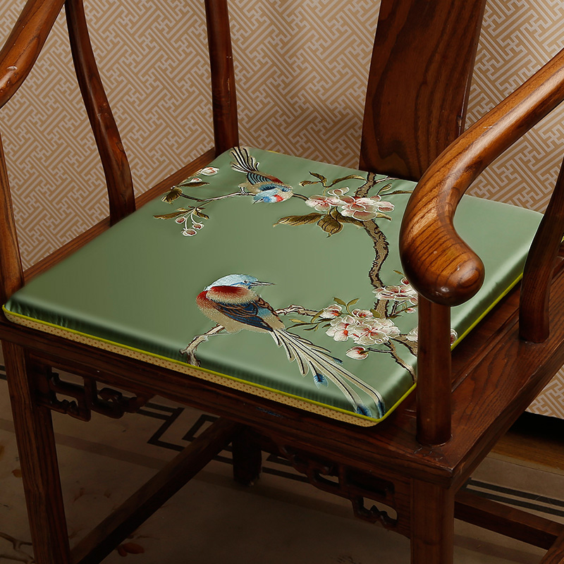 新中式坐垫椅垫红木家具刺绣实木椅子坐垫防滑太师椅餐椅圈椅坐垫
