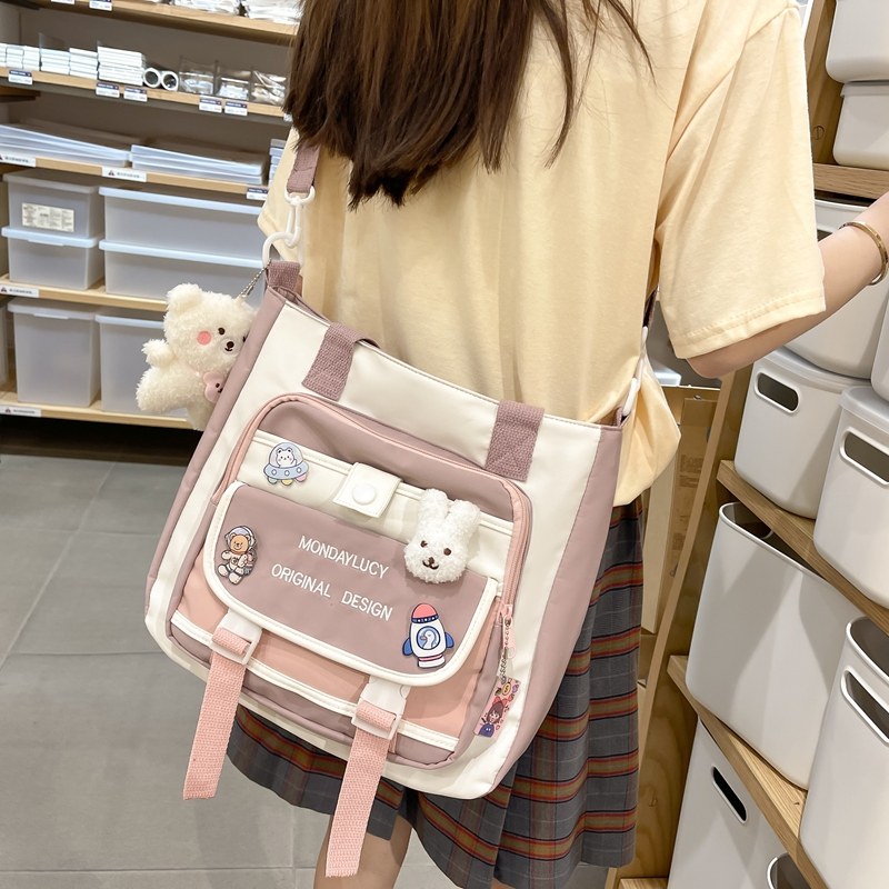 初中学生补习袋女小学生补课斜挎包 圣利威女士包袋