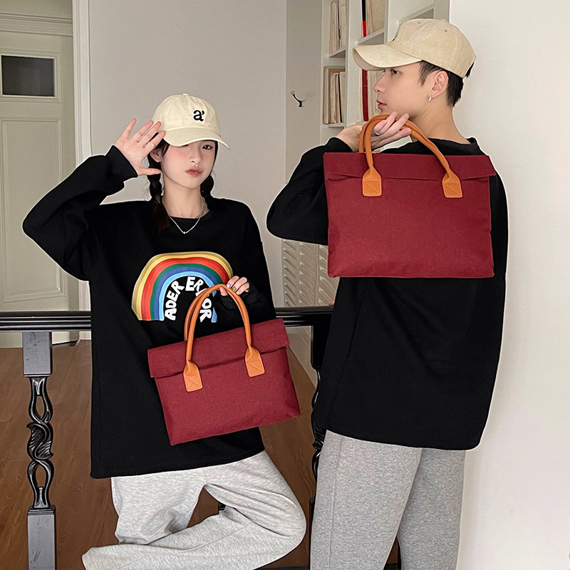 适用联想华为苹果笔记本电脑包女2024新款14寸macbook男士手提包