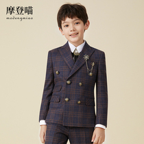 Boy suits suit 2023 new positive dress childrens gown English CUHK Tong Shuai Piano Performance Host