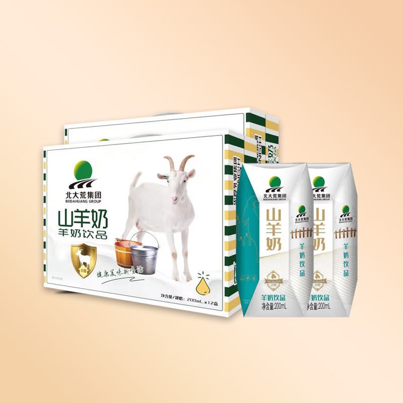 好食期超市旗舰店北大荒集团山羊奶饮品200ml*12盒0