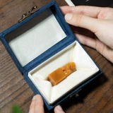 善琏湖笔 Шушан Камень Желтый замороженный древний зверя ножи Камень Печатиц для резьбы с ручкой с формой квадратный камень