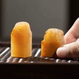 善琏湖笔 Шушан Камень Желтый замороженный древний зверя ножи Камень Печатиц для резьбы с ручкой с формой квадратный камень