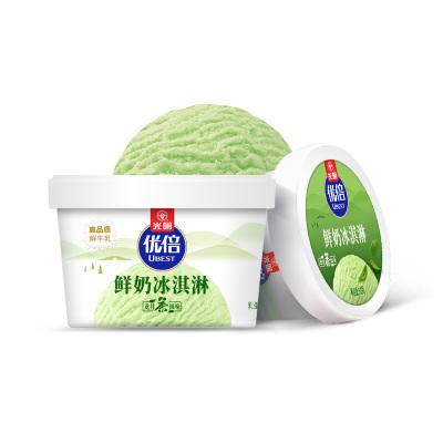 中华老字号龙井茶光明优倍冰淇淋