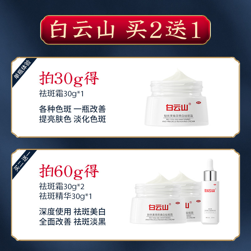 白云山美白保湿淡化色斑官方祛斑霜 voto化妆品乳液/面霜