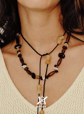 NanaX落日礁石项链铜镀金