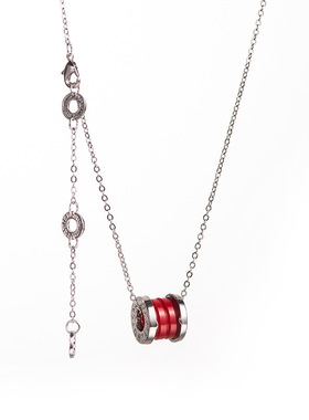 罗马数字项链小红人项链网红锁骨链韩版玫瑰金弹簧陶瓷形项链