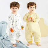 Детское демисезонное стеганое термобелье, хлопковая удерживающая тепло одежда для новорожденных, зимнее боди, увеличенная толщина