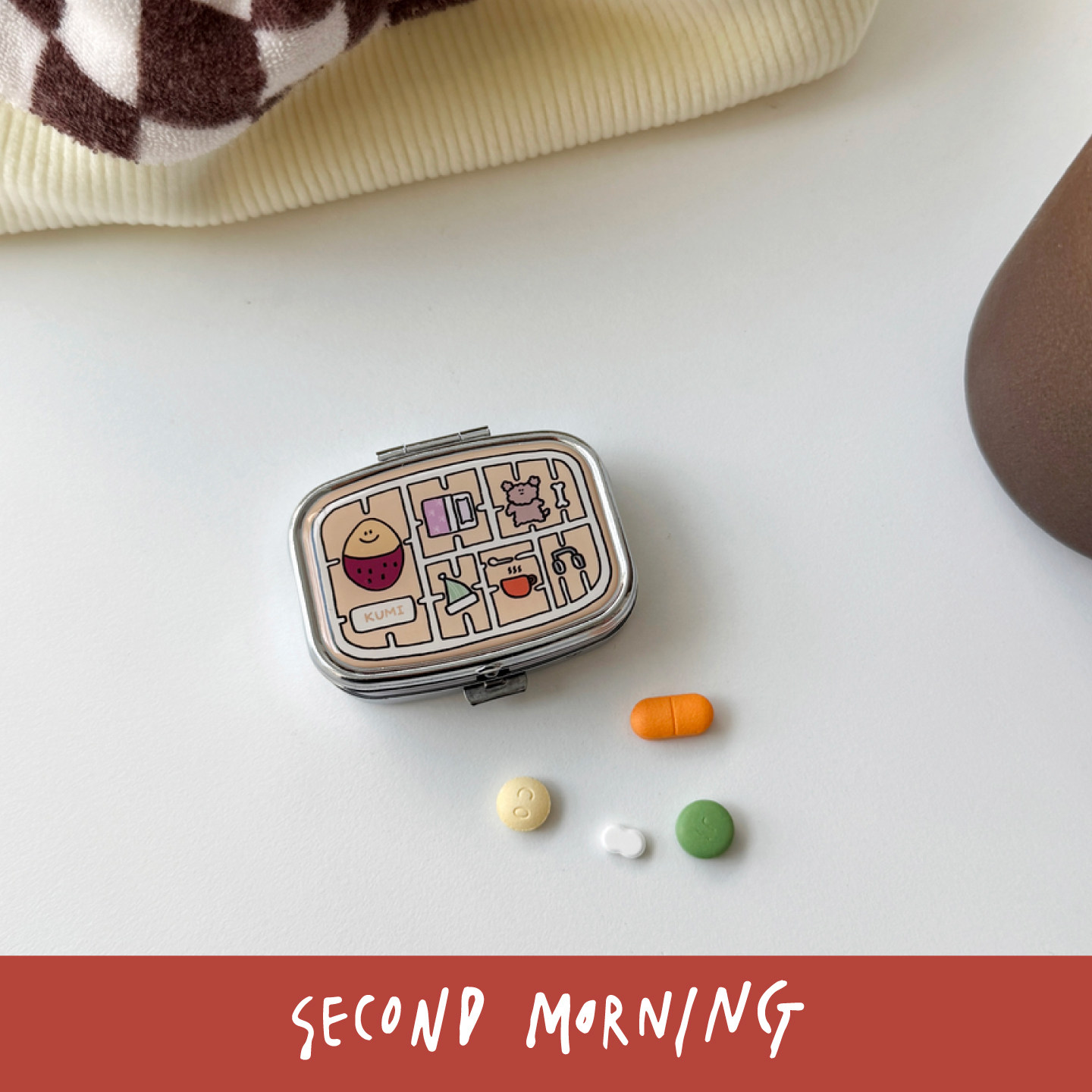 幸会潮玩 Second Morning-迷你收纳铁盒便携维生素药盒随身携带盒,淘宝优惠券,粉丝福利购,淘宝优惠卷