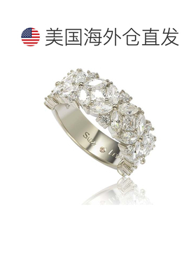 自营Suzy Levian Sterling Silver Multi-Cut Cubic Zirconia Flo
