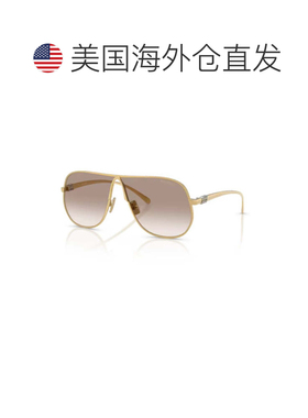自营miu miuAviator Sunglasses With Gold Metal Frame And Grad