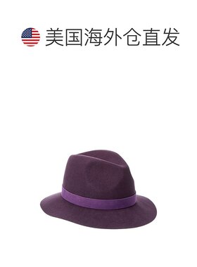 自营Bruno Magli Suede乐队羊毛Fedora-红色 礼帽 美国奥莱直发