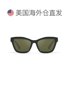 自营serengetiRolla Matte Black Rectangular Frame Sunglasses