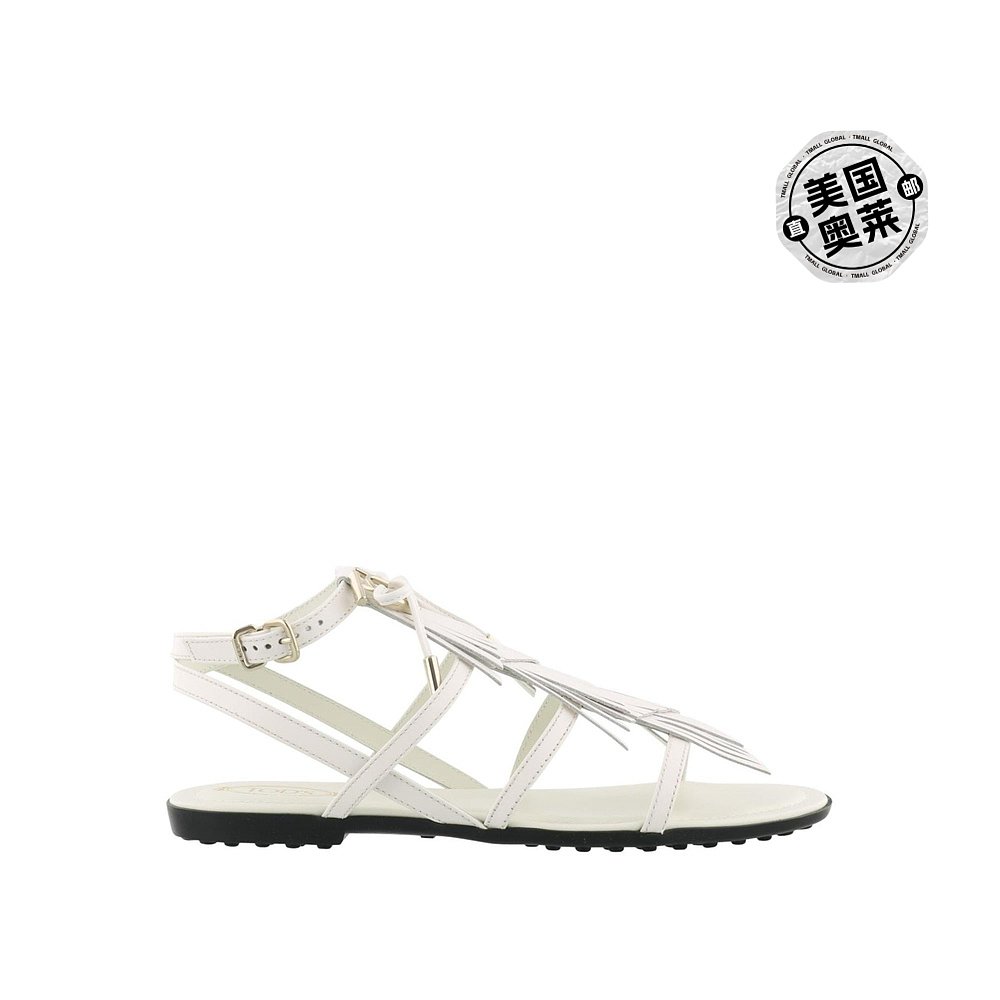 自营 Tod's Gomma皮革凉鞋-白色 美国奥莱直发 - 图0