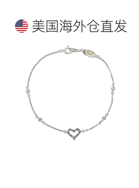 自营Suzy Levian 纯银蓝宝石和钻石心形手链 - 蓝色 美国奥莱直发