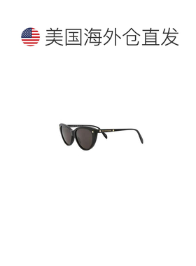 自营Alexander McQueen女士55毫米黑色太阳镜-黑色 美国奥莱直发