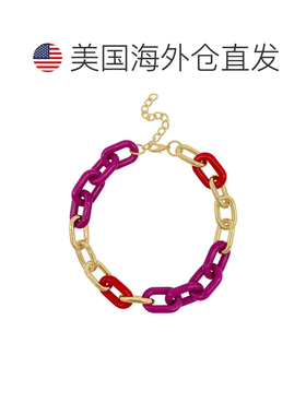 自营 adornia大号彩色链接项链金 - 多 美国奥莱直发手链