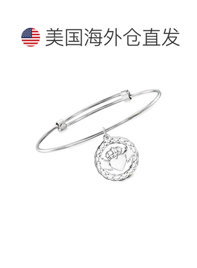 自营Ross-Simons Sterling Silver Claddagh Bangle Bracelet - 8