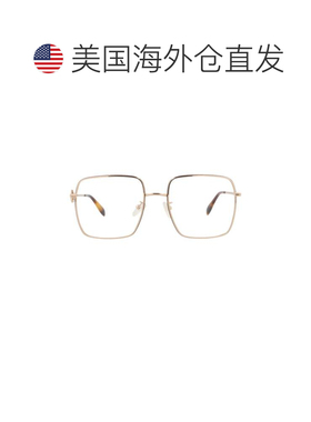 自营alexander mcqueen方形金属光学镜架-金色 美国奥莱直发