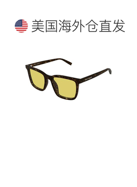 自营saint laurent黄色Sl 500龟形醋酸纤维方形太阳镜-黄色 美国