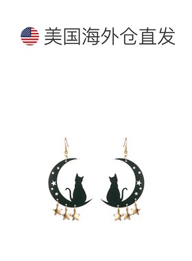 自营 eye candy黑猫心情吊坠耳环 -​​ 黑色 美国奥莱直发饰品