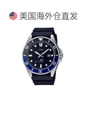 自营Casio Men’s Black and Blue Bezel Dive Watch - MDV-106B-
