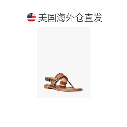 自营michael korsCarmen Signature Logo Thong凉鞋-棕色 美国奥 - 图1