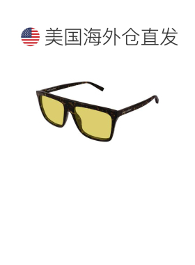 自营saint laurent黄色Sl 904龟形大号方形太阳镜-黄色 美国奥莱