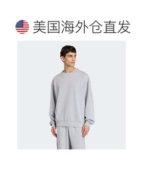 自营Men's adidas SOFT LUX SWEATSHIRT - halo silver 美国奥莱