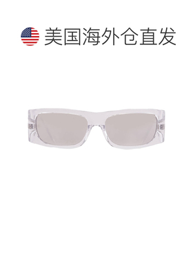 自营Versace Clear Mirror Silver Wrap Men's Sunglasses VE4482
