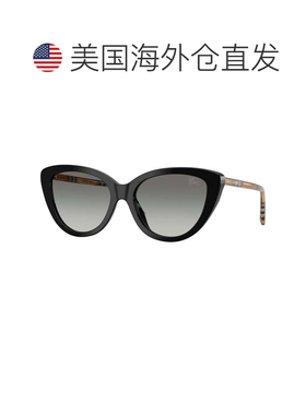 自营Burberry男女通用55mm太阳眼镜BE4457-416111-55-黑色 美国奥