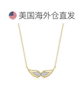 自营ross-simonsRoss Simons钻石天使之翼项链，18K金镀银，16英