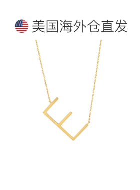自营max + stone10k实心黄色金色大侧面大写字母首字母，带可延伸
