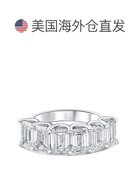 自营 pompeii36 克拉 TW 祖母绿切割钻石戒指 U 爪实验室种植 14k