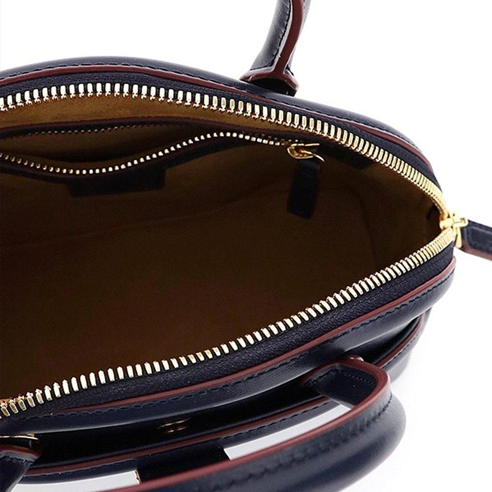 香港直发mcm女士深蓝色皮革贝壳包 天猫国际探物美国女士包袋