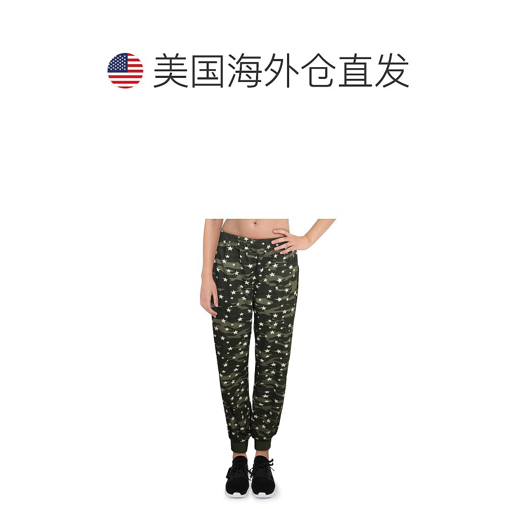 jak and rae女士 Printed Elastic Jogger Pants olive star 【美 - 图1