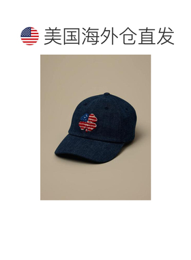 美国直邮自营lucky brand幸运品牌幸运三叶草国旗帽子-浅蓝色 美