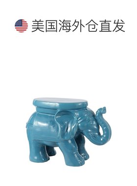 jonathan y大象 14.2 英寸陶瓷花园凳 - 蓝色 【美国奥莱】直发